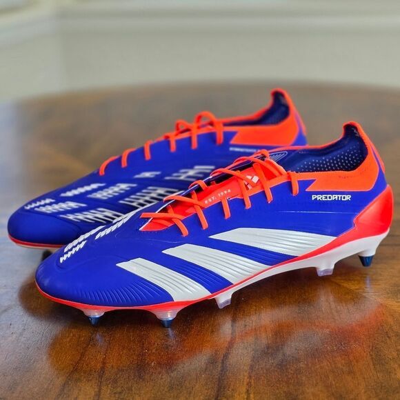 Adidas Predator Elite SG Soft Ground Soccer Shoes Cleats Blue White IF6323 11 - Picture 2 of 15